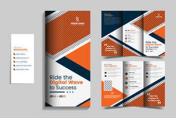 Creative Vector Corporate professional trifold brochure template design