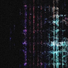 Glitch camera effect. Retro VHS background. Old video template. No signal. Static TV noise, bad TV signal.	
