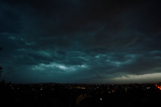 Panorama of storm clouds 