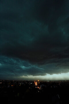 Storm clouds over the city
