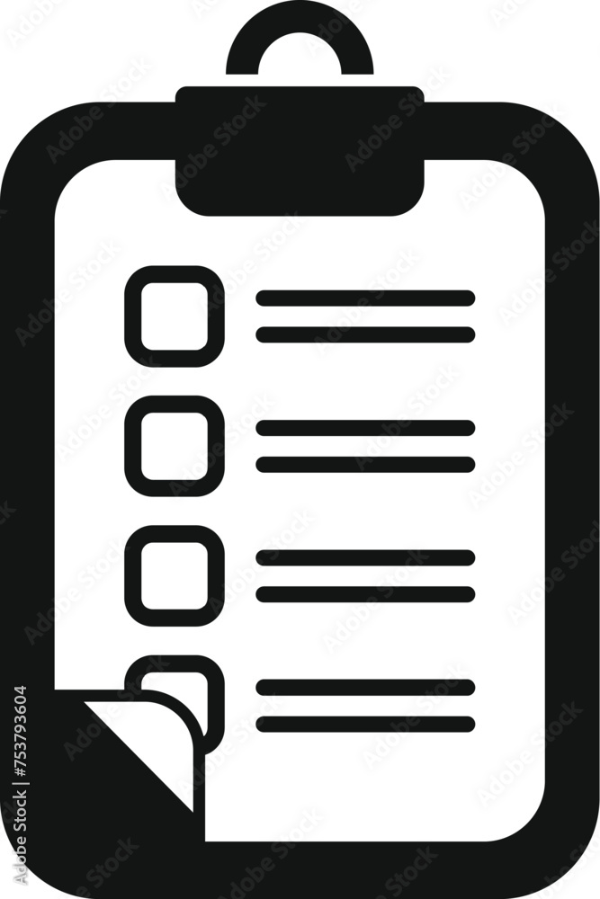 Poster clipboard data form icon simple vector. account form register. computer factor id