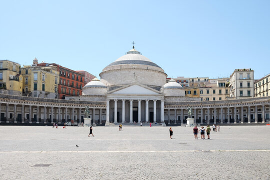 The Piazza del Plebiscito, public square in the centre of Naples
