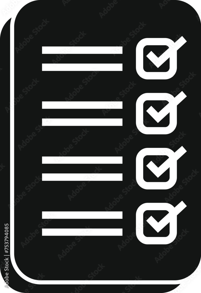 Poster approved clipboard registration icon simple vector. profile code factor. application data