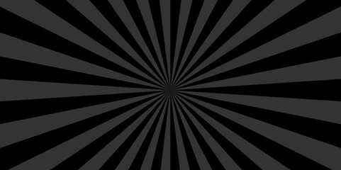 Light gray and black backdrop sunburst ray wallpaper creative paper retro design.