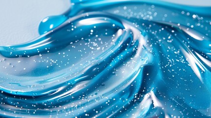 Liquid gel cosmetic smudge blue