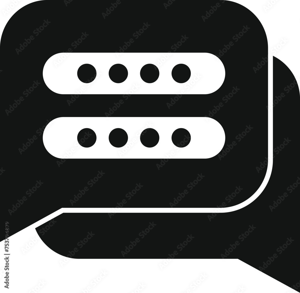 Poster login chat registration online icon simple vector. digital bank step. data code
