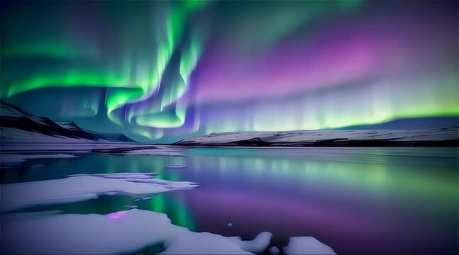 The awe-inspiring sight of the Northern Lights dancing across the Arctic sky, a mesmerizing display of colorful auroras