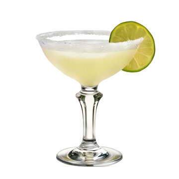 An Isolated Agave Margarita Cocktail Drink, Transparent Background, PNG