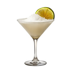 An Isolated Coconut Martini Cocktail Drink, Transparent Background, PNG