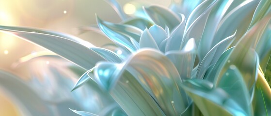 Fototapeta premium Fluid Elegance: Yucca's fluid foliage exudes an effortless elegance, its glossy leaves a sight to behold.