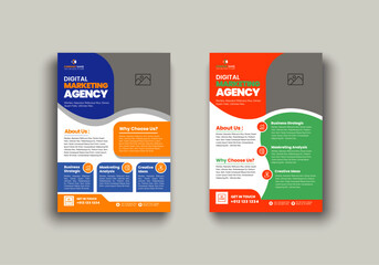 The best business flyer template for corporate business, business flyer template with a modern layout, annual report, poster,   a4 flyer design template.