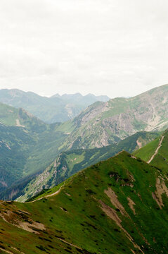 Mountain landscape. Tatra, Poland. Film photo