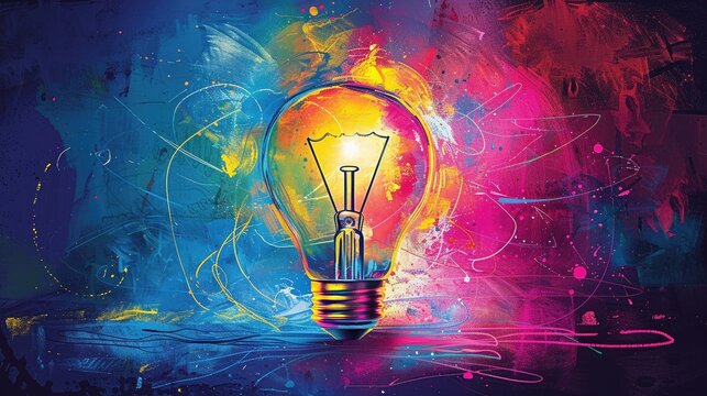 Create an artistic representation of the limitless potential for creativity and imagination within the human brain