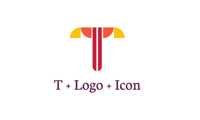 Abstract letter T arrow vector logotype. Line hexagon creative simple logo design template. Universal geometric symbol font icon.