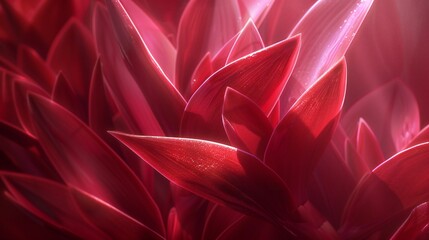 Fototapeta premium Ruby Radiance: Yucca's radiant leaves blush with hues of ruby, a testament to nature's fiery spirit.