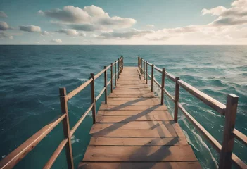 Selbstklebende Fototapeten pier in the sea © Khani