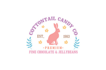 Cottontail candy Co, Easter Bunny T shirt design