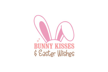 Bunny Kisses & Easter wishes, Easter Bunny T shirt design