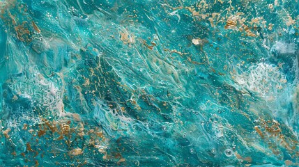 Cala Turqueta Beach's textured turquoise-colored, undulating water surface background