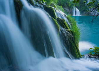 Kroatien, Nationalpark Plitvice, Wasserfall
