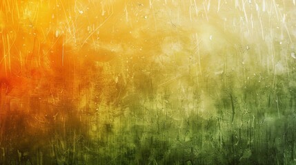 A fresh orange and green textured background, evoking springtime and nature.