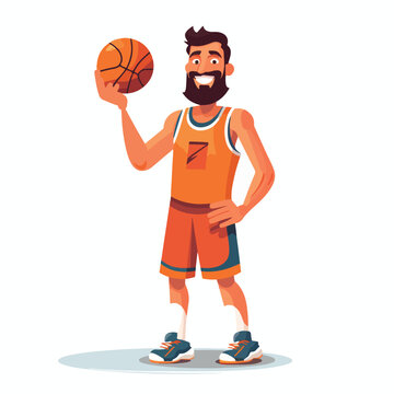 Basketball costumer cervices cartoon. 