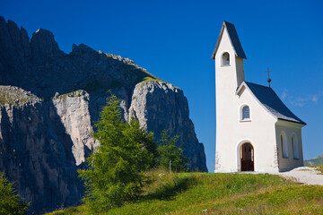 Italien, Südtirol, Alto Adige, Dolomiten, Grödner Joch, Sella, Kapelle