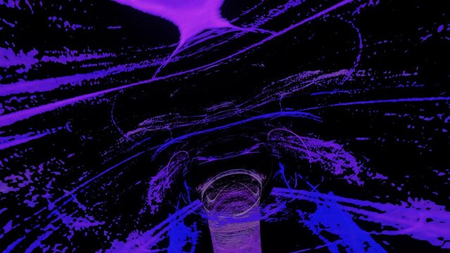An energy tunnel of neon mystical light. Seamless looping animation