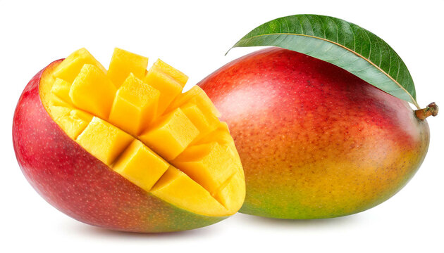 Mango isoliert auf wei&szlig;en Hintergrund, Freisteller 