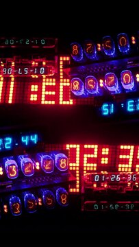 counting numbers, time and code information in vertical