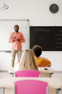 Students attending foreign language class