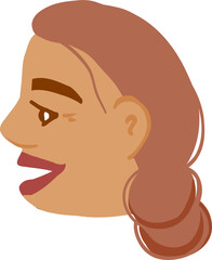 Character smiling woman different age and ethnicity. Young and aged, diverse. Vector outline illustration, linear, thin line, hand drawn sketch, doodle 