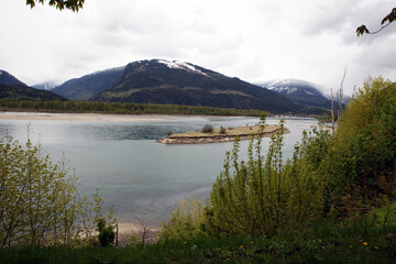 View of the Columbia River from Revelstoke - British Columbia - Canada