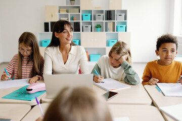 Teacher lesson favourable atmosphere scholar assignment education 