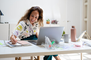 Smart Woman Working At  Office