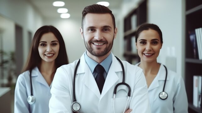 United in Care: Diverse Group of Young Doctors Unite in Compassionate Care, Collaborating with Smiles