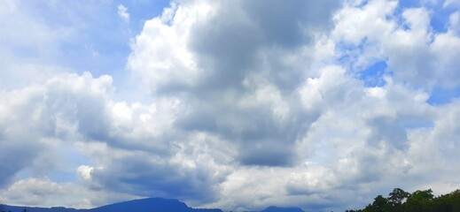 Blue sky with white clouds background. Sky daylight natural view