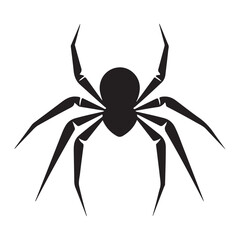 A black silhouette spider