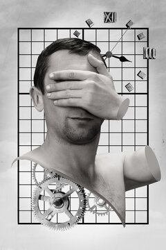 Portrait of a man with a hand on his face