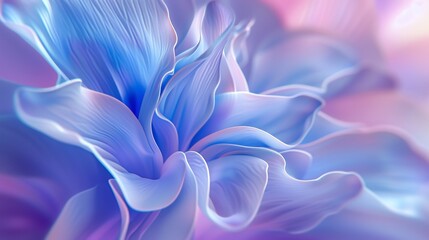 Holographic Harmony: Macro reveals the harmonious dance of holographic wildflower bluebell petals.