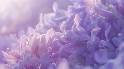 Lavender Serenade: Close-ups capture the delicate lavender tones blending onto wildflower bluebell...