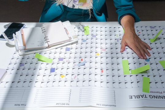 close up of a Smart Woman Working At  Office