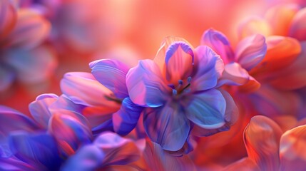 Prism Petals: Macro captures the vibrant play of prismatic light refracting through wildflower bluebell petals.