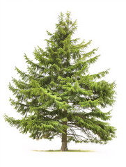  Cedar  tree isolated on a solid, clear  white background