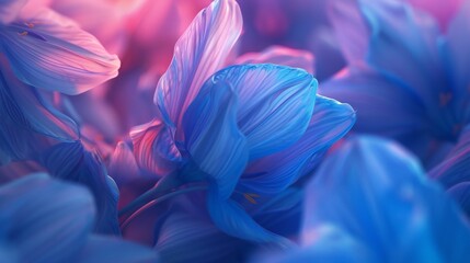 Serene Shine: Close-ups capture the peaceful gleam of wildflower bluebell petals in macro shots.