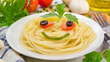  Spaghetti Smiles Funny Food