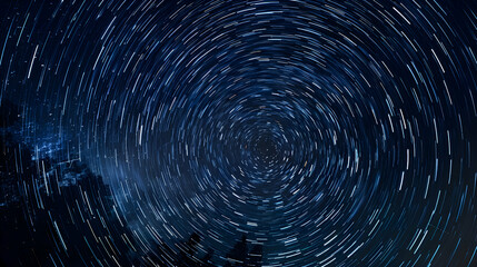A time-lapse of stars circling around the North Star