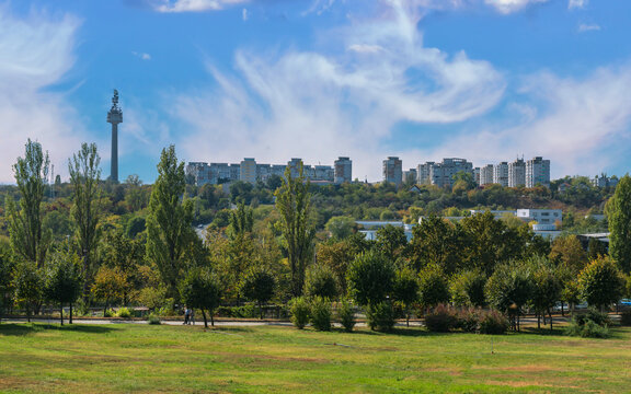 Panoramic view over Galati Romania