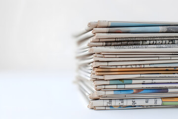 stack of newspapers