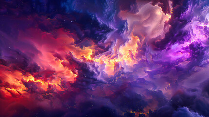 Nebulous Dreamscape, Cosmic Fantasy Painted in Vivid Hues, A Journey Through Space and Imagination